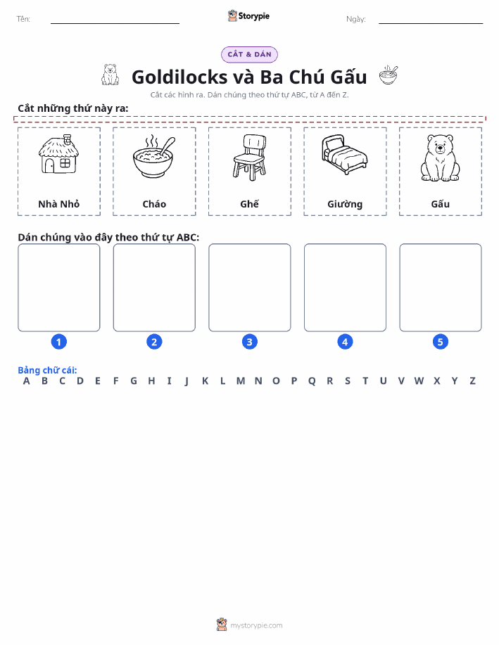 Cắt & Dán Chữ Cái