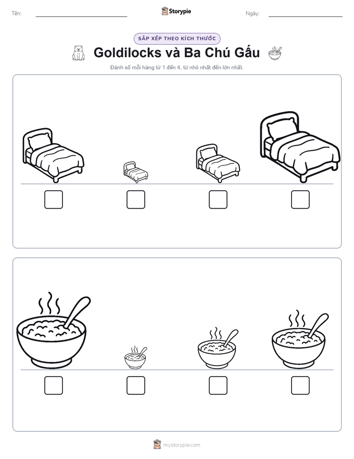 Thứ Tự Kích Thước