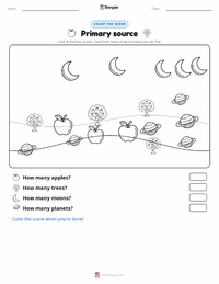 Primary source printable worksheet preview