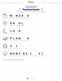Vista previa de la hoja de trabajo imprimible de Fotosíntesis