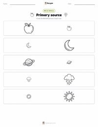 Primary source printable worksheet preview