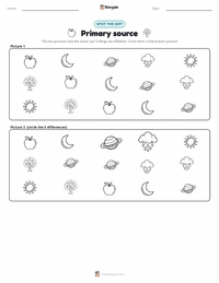 Primary source printable worksheet preview