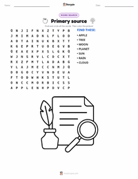 Primary source printable worksheet preview