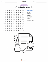 Fotosynthese afdrukbare werkblad voorbeeld