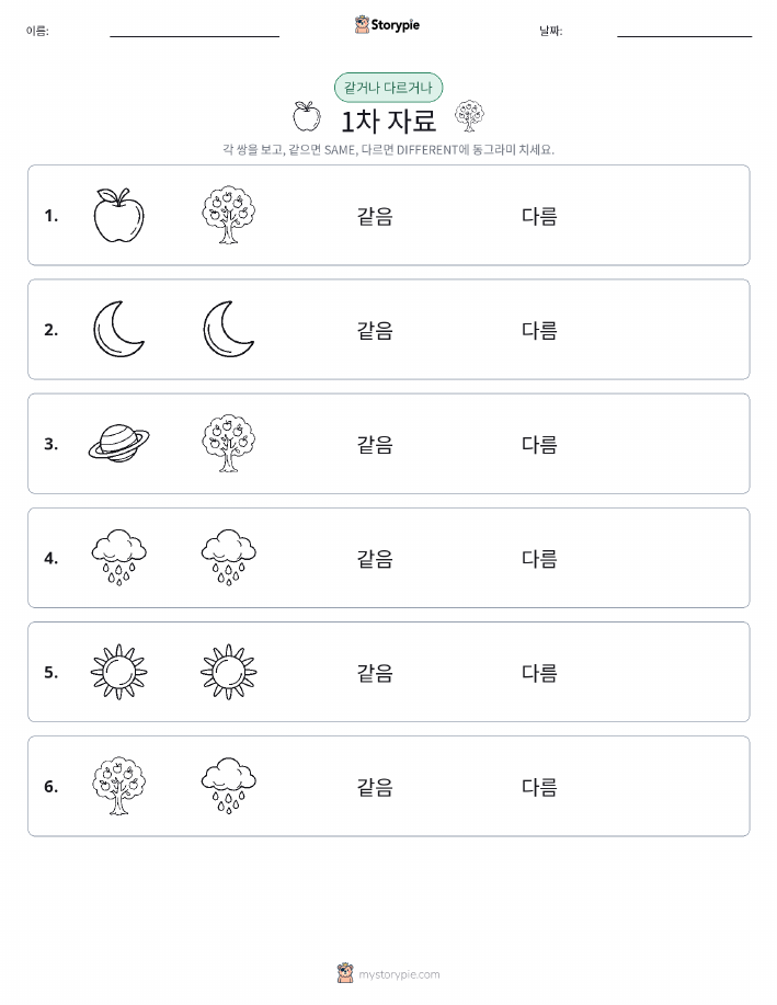 같은 것 또는 다른 것