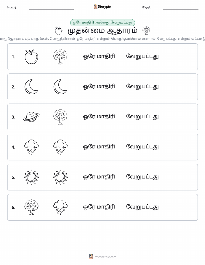 அதே அல்லது மாறுபட்டது