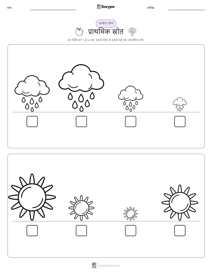 आकार क्रम