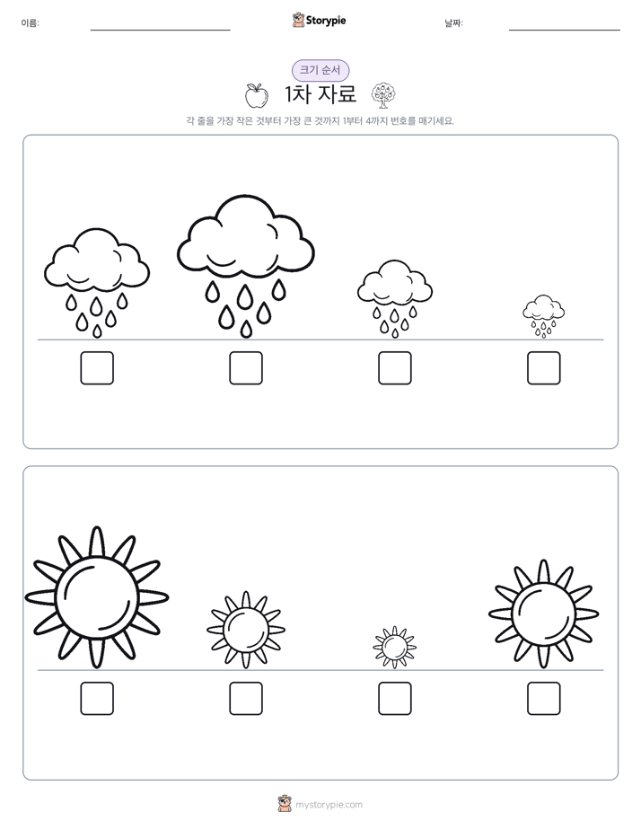크기 순서