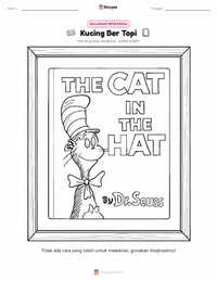 Halaman mewarnai The Cat in the Hat (buku) untuk anak-anak