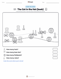 The Cat in the Hat (book) printable worksheet preview