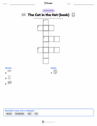 The Cat in the Hat (book) printable worksheet preview