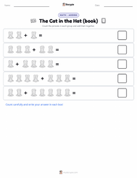 The Cat in the Hat (book) printable worksheet preview