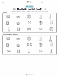 The Cat in the Hat (book) printable worksheet preview