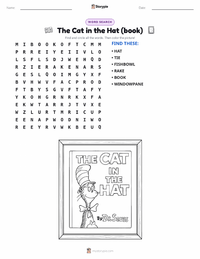 The Cat in the Hat (book) printable worksheet preview