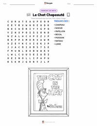 Aperçu de la feuille de travail imprimable Le Chat Chapeauté (livre)