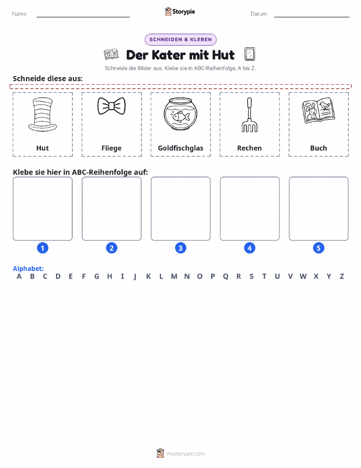 Schneiden & Einfügen Alphabet