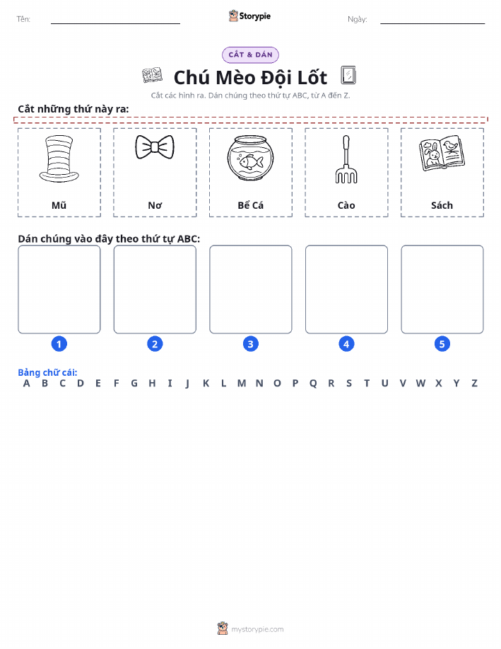 Cắt & Dán Chữ Cái