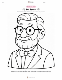 Trang tô màu Theodor Seuss Geisel cho trẻ em