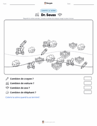 Aperçu de la feuille de travail imprimable Theodor Seuss Geisel
