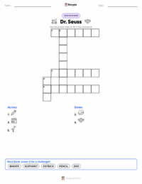 Dr. Seuss printable worksheet preview