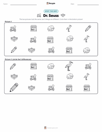 Dr. Seuss printable worksheet preview