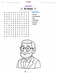 Dr. Seuss printable worksheet preview