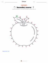 Secondary source printable worksheet preview