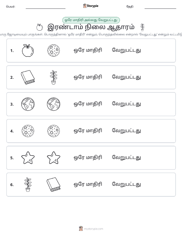 அதே அல்லது மாறுபட்டது