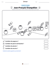 Aperçu de la feuille de travail imprimable Jean-François Champollion