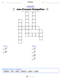 Jean-François Champollion printable worksheet preview
