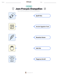 Jean-François Champollion printable worksheet preview