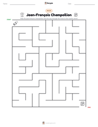 Jean-François Champollion printable worksheet preview