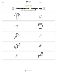 Jean-François Champollion printable worksheet preview