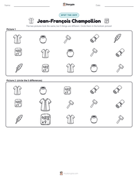 Jean-François Champollion printable worksheet preview