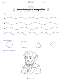 Jean-François Champollion printable worksheet preview