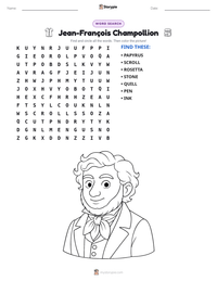 Jean-François Champollion printable worksheet preview