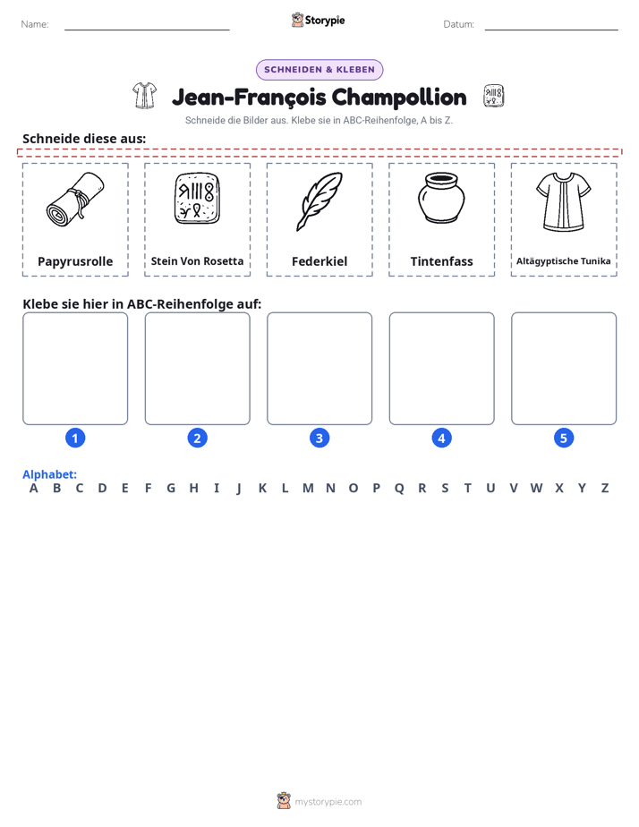 Schneiden & Einfügen Alphabet