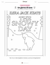 Pagina da colorare di Un Giorno di Neve per bambini