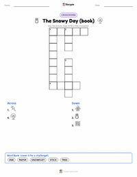 The Snowy Day (book) printable worksheet preview