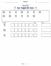 Karlı Bir Gün yazdırılabilir çalışma sayfası önizlemesi