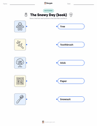The Snowy Day (book) printable worksheet for kids