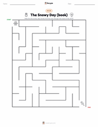 The Snowy Day (book) printable worksheet preview