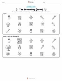 The Snowy Day (book) printable worksheet preview