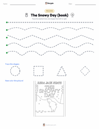 The Snowy Day (book) printable worksheet preview