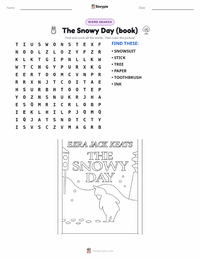 The Snowy Day (book) printable worksheet preview
