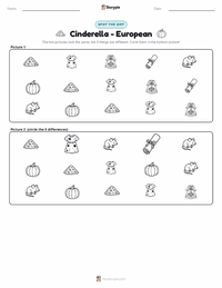 Cinderella - European printable worksheet preview