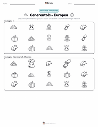 Anteprima della scheda stampabile di Cenerentola - Europea