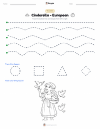 Cinderella - European printable worksheet preview