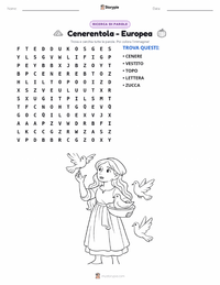 Anteprima della scheda stampabile di Cenerentola - Europea