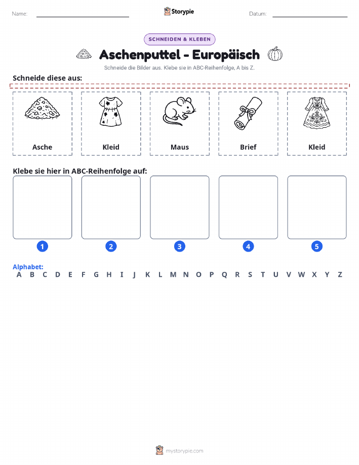 Schneiden & Einfügen Alphabet